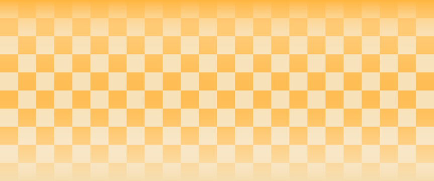 Marble checkerboard background orange with gradient frame in hippie 70s style diner pattern