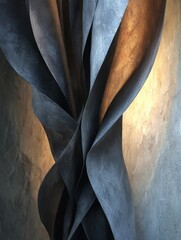 Obraz premium abstract interplay of light and shadow, soft gradients, subtle curves, monochrome palette, elegant simplicity, premium wall art for living room, ultra clean composition