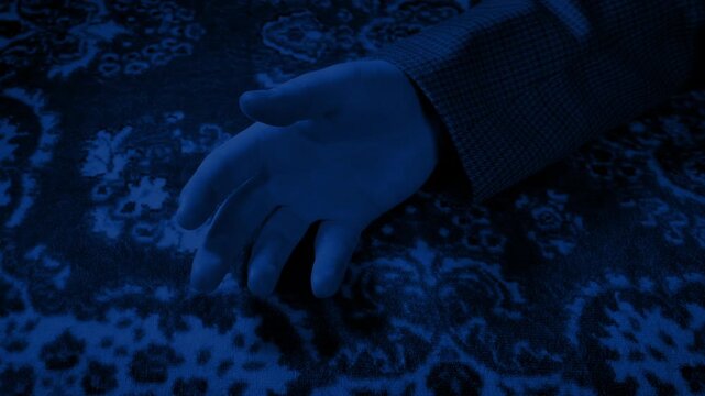 Person Killed Or Collapses At Night With Lightning Flashes
