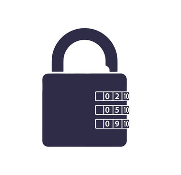 Combination Lock with Three Digit Code.