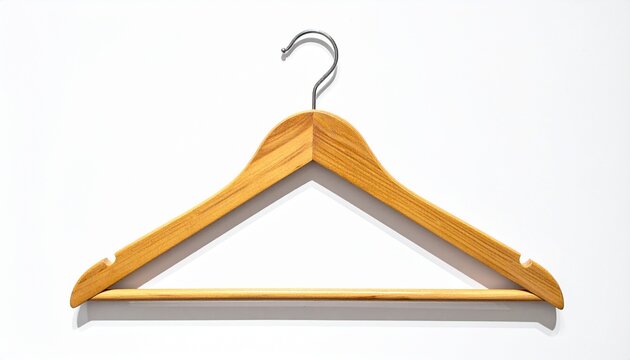 Wooden clothes hanger metal hook