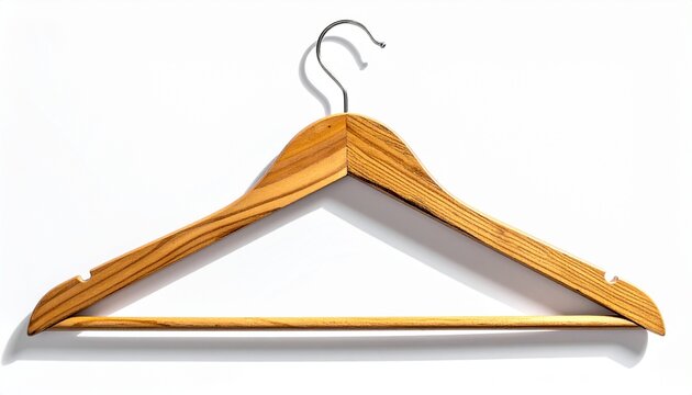Wooden clothes hanger metal hook