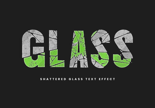 Shattered Glass Text Effect