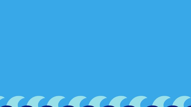 blue water wave background animation