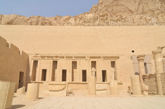 The mortuary temple of Hatshepsut  located opposite the city of Luxor, Egypt