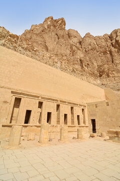 The mortuary temple of Hatshepsut  located opposite the city of Luxor, Egypt