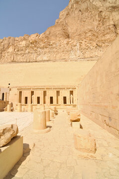 The mortuary temple of Hatshepsut  located opposite the city of Luxor, Egypt