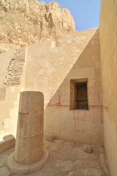 The mortuary temple of Hatshepsut  located opposite the city of Luxor, Egypt