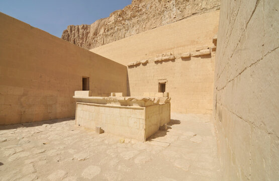 The mortuary temple of Hatshepsut  located opposite the city of Luxor, Egypt