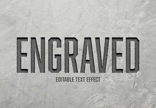 Engraved Text Effect