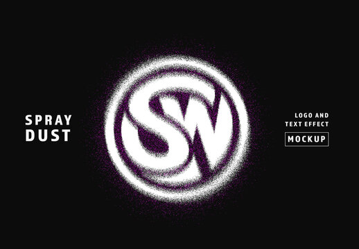 Dust Spray Logo And Text Effect Mockup