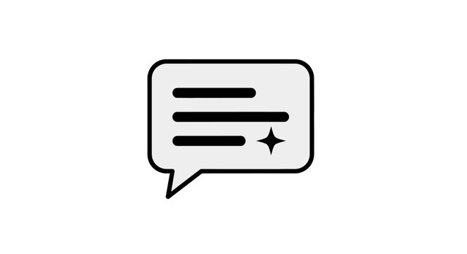Chat Speech Bubble Icon Symbol.