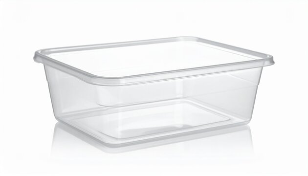 Clear plastic storage box with lid