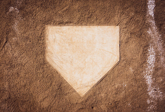 Home plate on baseball and softball field