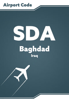 SDA - Baghdad - Iraq. Illustration with IATA Airport Code