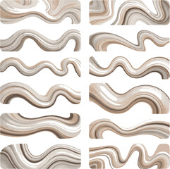 Flowing mineral shapes with soft curves and layered sediment patterns. © NOOR