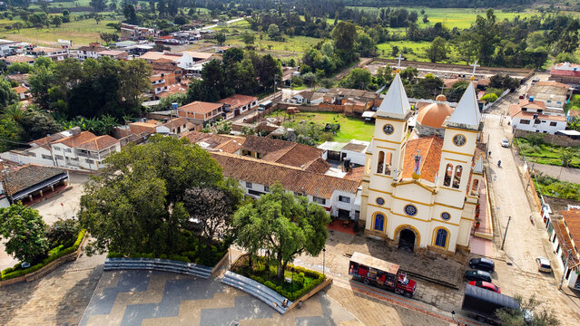 Sutamarchan, Boyaca - Colombia. March 10, 2026. The parish church is dedicated to Our Lady of Health.