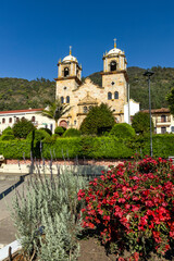 Naklejka premium Sativanorte, Boyaca - Colombia. February 28, 2026. San Jose Parish, a Catholic church.