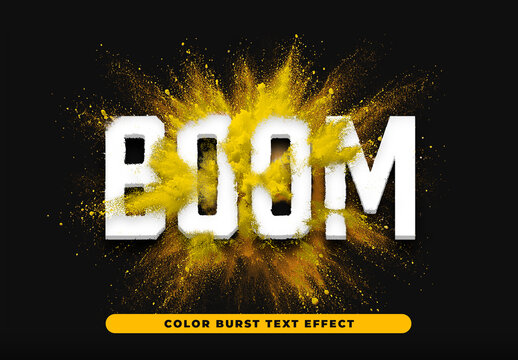 Color Burst Text Effect