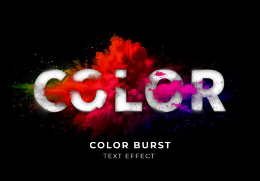 Color Burst Text Effect