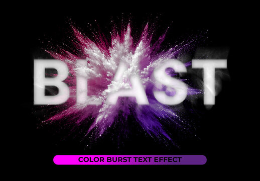 Color Burst Text Effect
