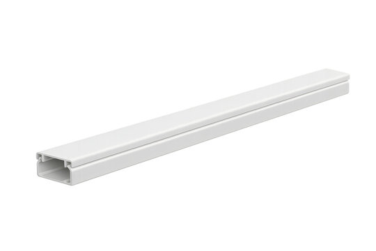 White plastic cable trunking for electrical wire management