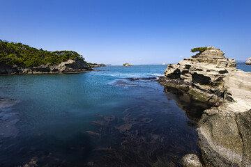 Obraz premium 奥松島 室浜漁港付近の風景