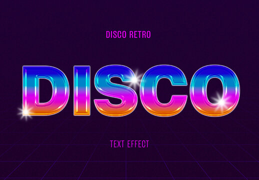 Disco Retro Text Effect