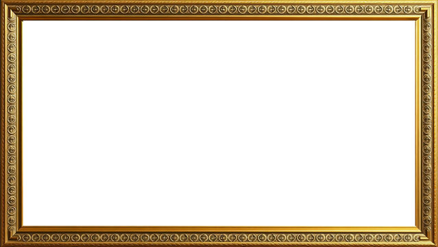 Marco Dorado Antiguo Premium Dise&ntilde;o Ornamental Met&aacute;lico | Para Enmarcar Fotograf&iacute;a, Obra de Arte, Certificado, Diploma, Invitaciones, Bodas, etc.