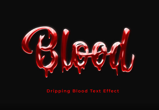 Dripping Blood Script Text Effect