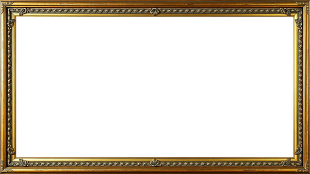 Marco Dorado Antiguo Premium Dise&ntilde;o Ornamental Met&aacute;lico | Para Enmarcar Fotograf&iacute;a, Obra de Arte, Certificado, Diploma, Invitaciones, Bodas, etc.