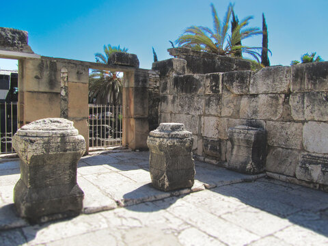 Archaeological excavations of the ancient city of Capernaum