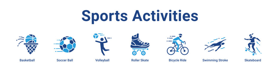 -Sports Activities Icon Banner and Collection © RanuKumbolo.lab
