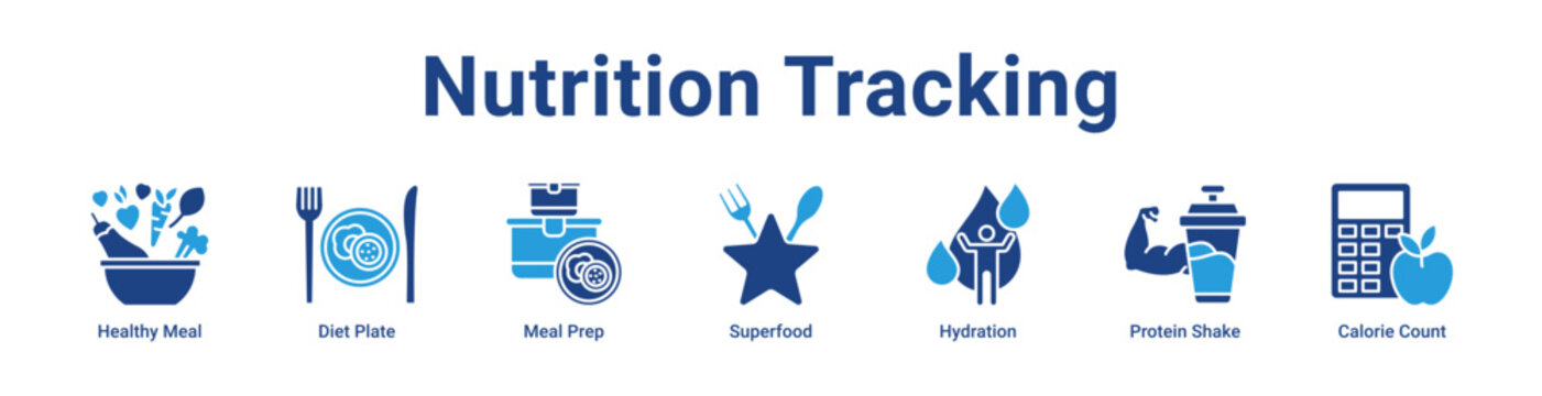 -Nutrition Tracking Icon Banner and Collection