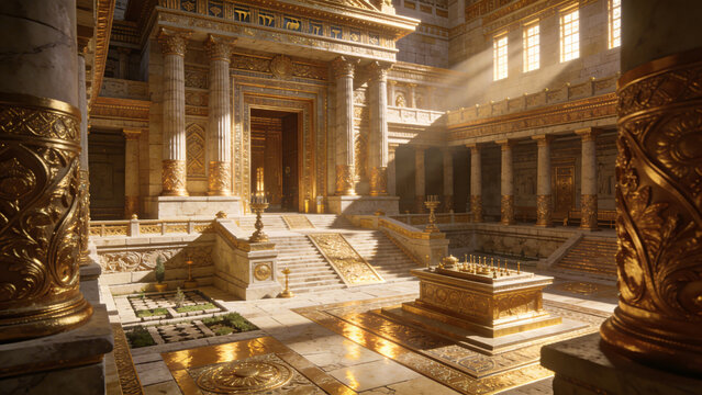 Ancient Greek Theater at Sunset Hour.