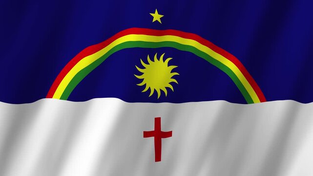 Pernambuco State Flag Brazil 4K Realistic Waving Bandeira de Pernambuco