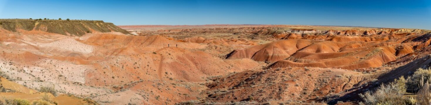 Panoramic View of Tiponi Point at Petrified Forest National Park Arizona