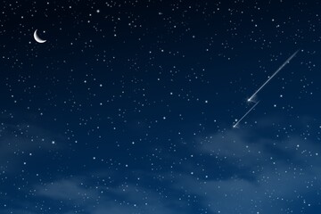 Night sky with shooting star © Rawpixel.com
