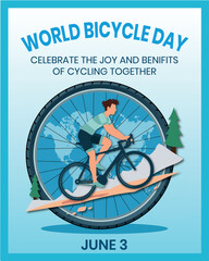 Obraz premium WORLD BICYCLE DAY vector