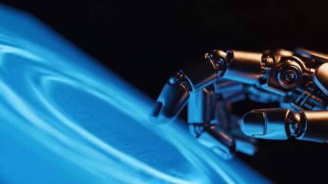 Robot Hand Touching Screen