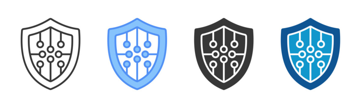 Digital Right Management Icon Set Multiple Style Collection