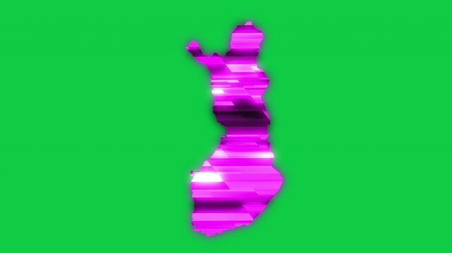 Finland purple news headline effect map pop animation green background