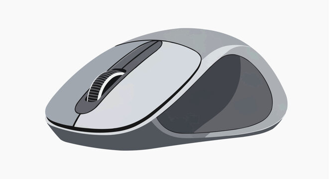 A sleek and modern computer mouse in a minimalist design