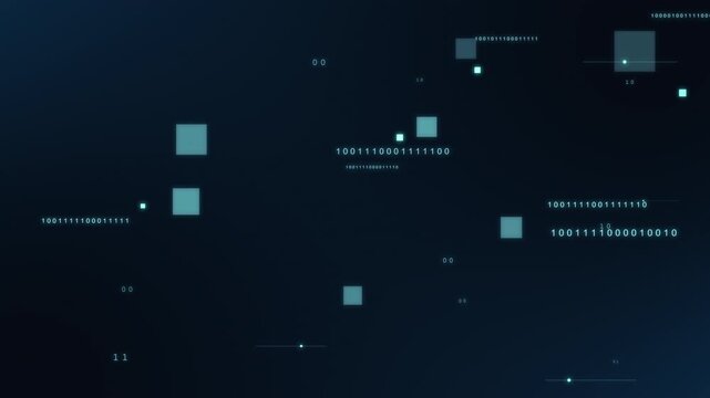 Futuristic digital abstract background with floating data code
