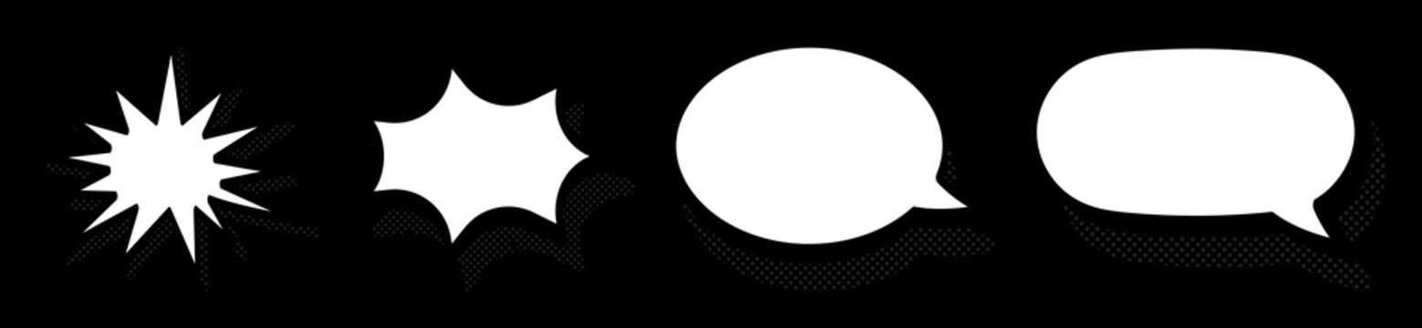 Comic speech bubbles vector design