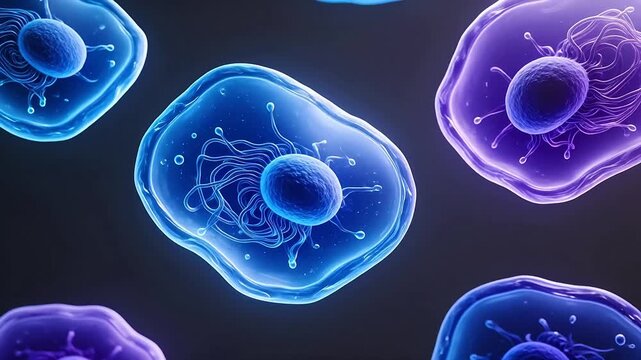 Cellular structures under microscope