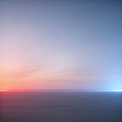 Fototapeta premium Minimal horizon line with subtle red glow. 4th of July background.