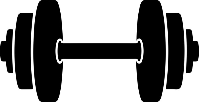 Get stronger with this sleek dumbbell illustration, perfect for fitness promotions and health campaigns for a healthy lifestyle and goals