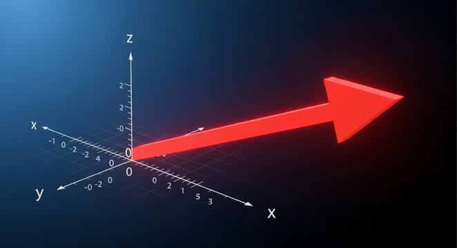 Red Arrow 3D Coordinate System.