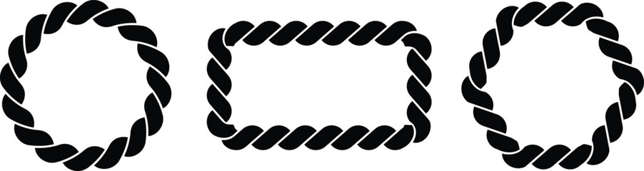Rope silhouette, rope symbol, rope vector, rope icon, rope outline. © Taslima